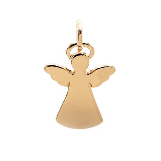 12 Pack: Charmalong™ 14K Gold Plated Angel Charm by Bead Landing™